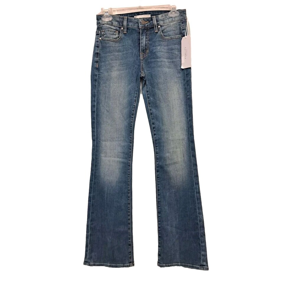 Fidelity Anthropologie Belladonna Mid Rise Bootcut Jeans Mirabelle Women 26 NWT